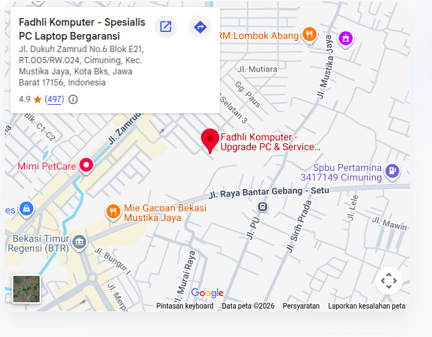 Peta lokasi toko Fadli Komputer